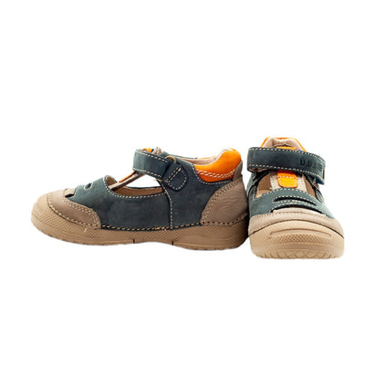 Pantofi baietei, D.D.step, din piele naturala, gri, 038-225B - 4Kids Romania