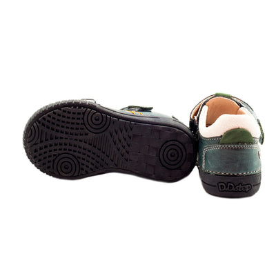 Pantofi baietei, D.D.step, din piele naturala, verzi, 036-59B - 4Kids Romania