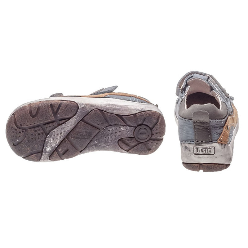 Pantofi decupati baieti, D.D.step, din piele naturala, gri, 023-51B - 4Kids Romania
