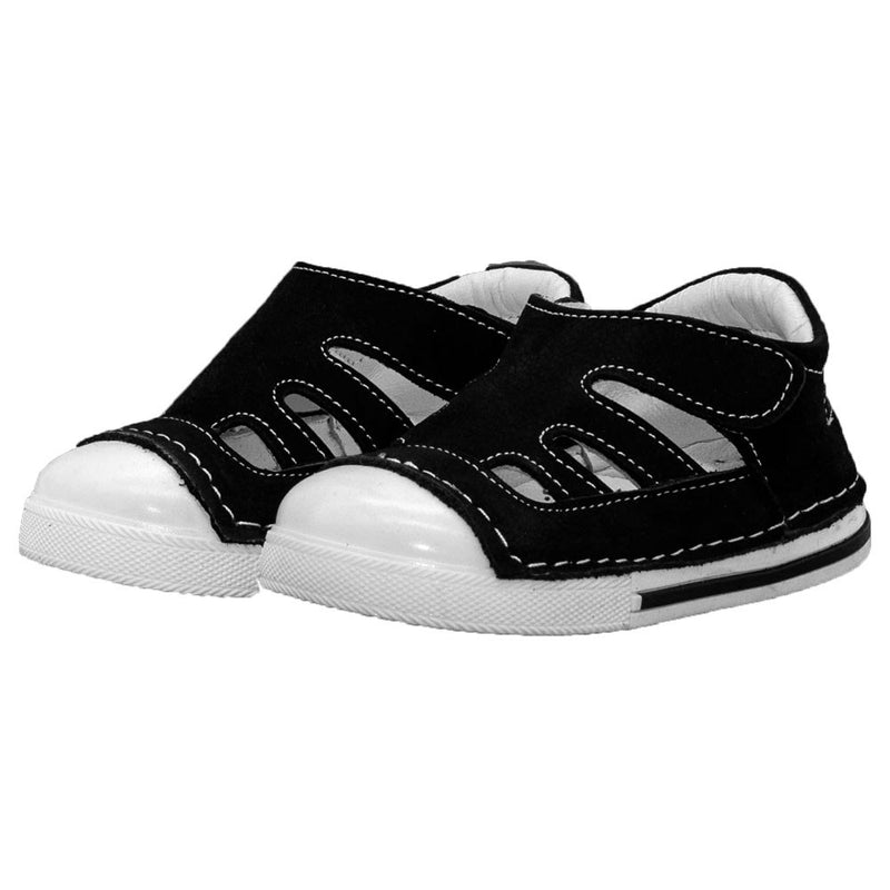 Pantofiori decupati flexibili, 4Kids, din piele, bleumarin, 01 - 4Kids Romania