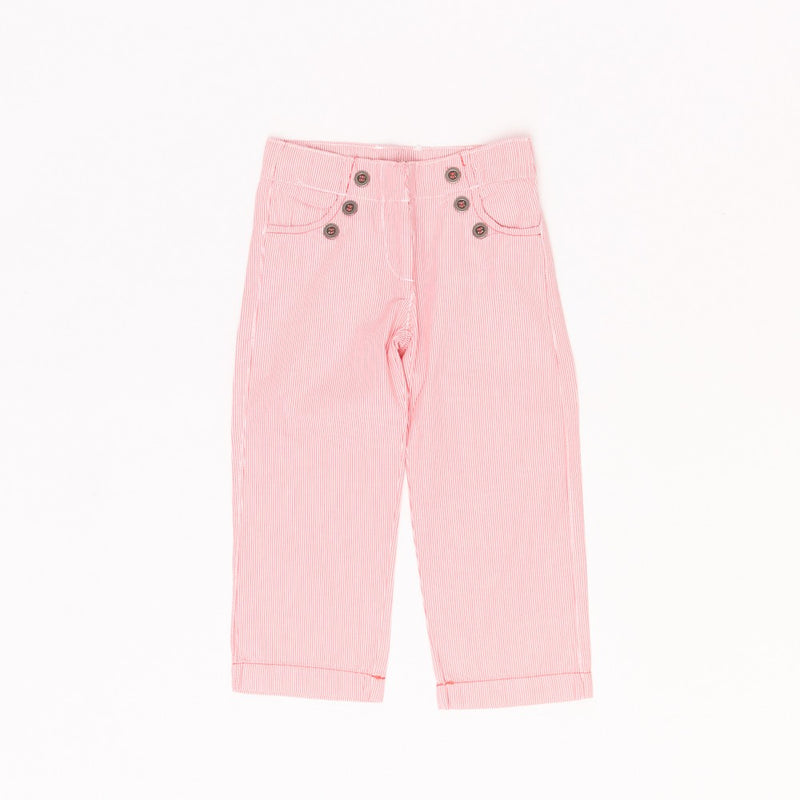 Pantaloni lungi fetite, Bimbalina, cu nasturi, roz, 20422 - 4Kids Romania