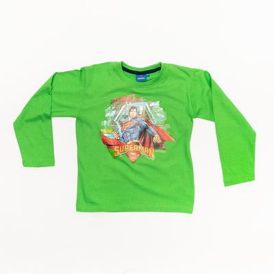 Bluza verde Superman baieti - KTJL2540 - 4Kids Romania