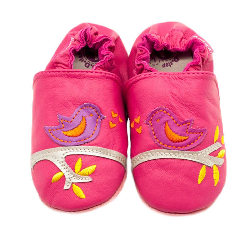 Botosei bebelusi din piele, D.D.step, elastici, roz, K1596-17B - 4Kids Romania