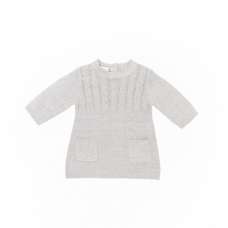 Rochie pulover bebelusi, Bimbalina, gri, 40616 - 4Kids Romania