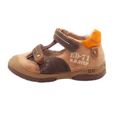 Pantofiori decupati, D.D.step, flexibili si usori, maro, 038-228 - 4Kids Romania