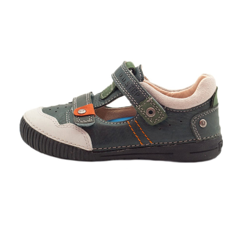 Pantofi baietei, D.D.step, din piele naturala, verzi, 036-59B - 4Kids Romania