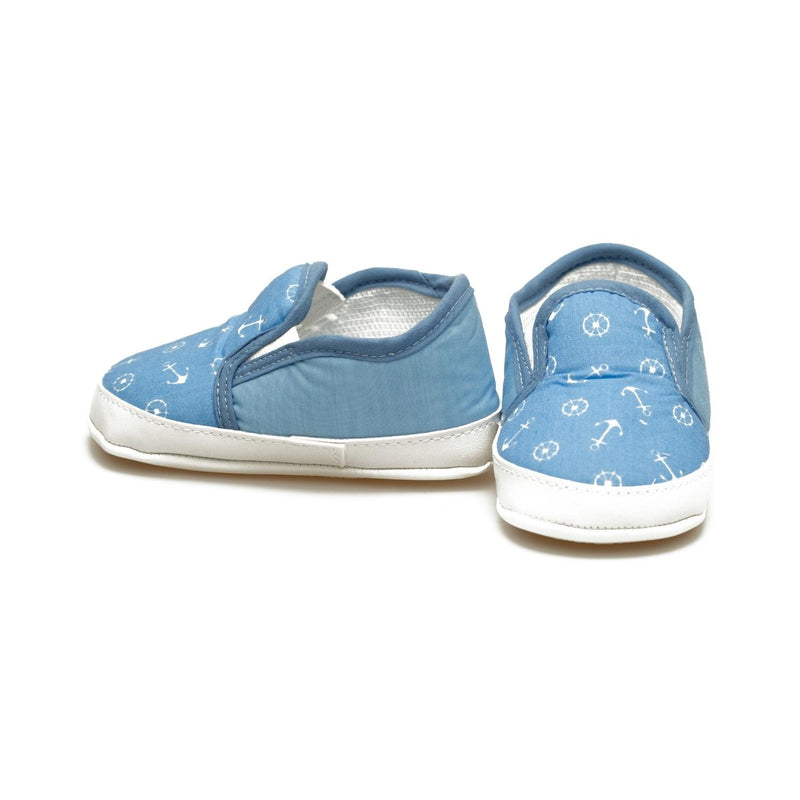 Pantofi pentru bebelusi, Funny Baby, usori, albastri, 1717 - 4Kids Romania