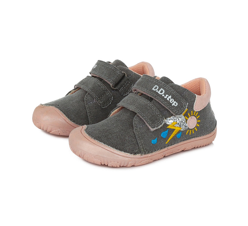 Pantofi Barefoot, D.D.step, Fete, din Material Textil, Flexibili, C073-426 - 4Kids Romania