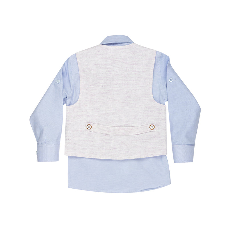 Costum Elegant din 4 Piese, Montella, Baieti, Lila, MY-5131 - 4Kids Romania